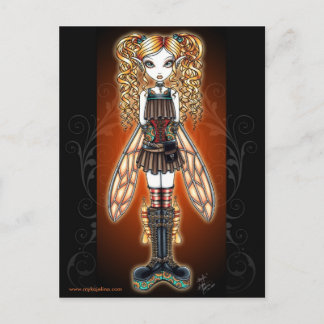 "Kayla" Steampunk Fairy Briefkaart