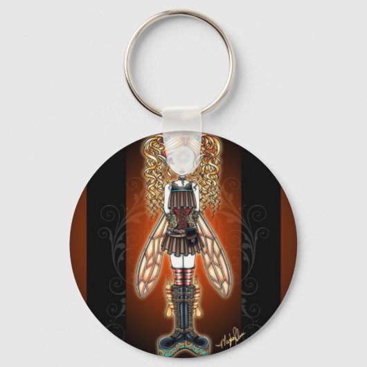 "Kayla" Steampunk Fairy Sleutelhanger (Voorkant)
