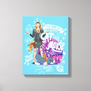Kayla, Tom & Jerry - A Game of Cat And Mouse Canvas Afdruk