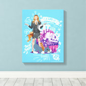 Kayla, Tom & Jerry - een spel van kat en muis Canvas Afdruk (Insitu (Houten vloer))