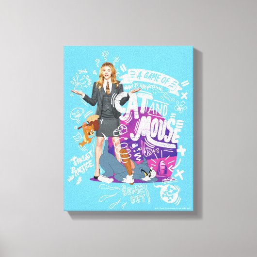 Kayla, Tom & Jerry - een spel van kat en muis Canvas Afdruk (Voorkant)
