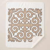 Kazachen ornament sherpa deken (Voorkant)