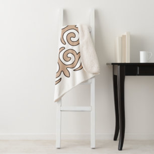 Kazachen ornament sherpa deken