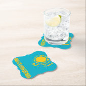 Kazachse vlag kartonnen onderzetters (Insitu)