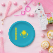 Kazachse vlag papieren bordje (Feest)