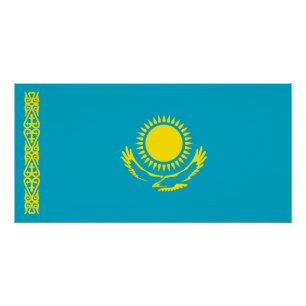Kazachse vlag perfect poster