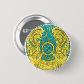 kazachstan embleem ronde button 5,7 cm (Voorkant /achterkant)