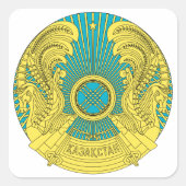 kazachstan embleem vierkante sticker (Voorkant)