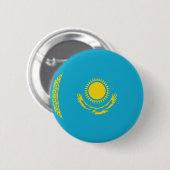 Kazachstan Fisheye Flag Button (Voorkant /achterkant)