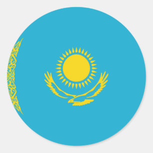 Kazachstan Fisheye Vlag Sticker