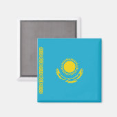 Kazachstan Flag Magnet Magneet (Voorkant / Achterkant)