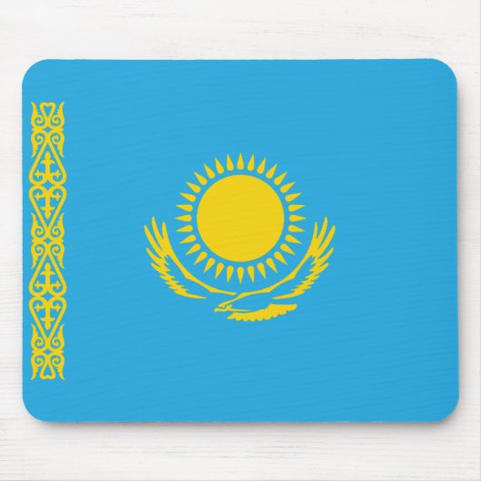 Kazachstan Flag Mousepad Muismat (Voorkant)