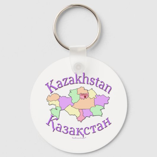 Kazachstan-kaart Sleutelhanger (Voorkant)