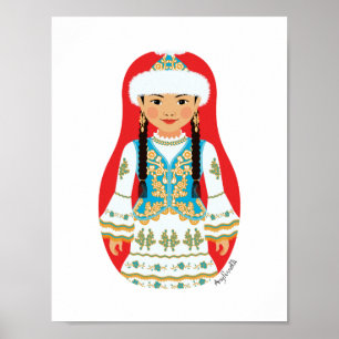 Kazachstan Matroesjka Poster