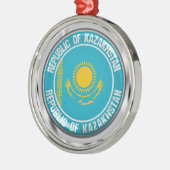 Kazachstan Round Emblem Metalen Ornament (Links)