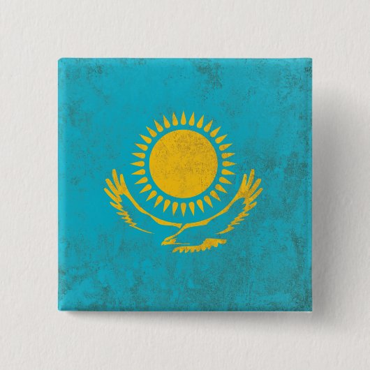 Kazachstan Vierkante Button 5,1 Cm (Voorkant)