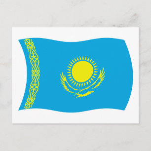 Kazachstan Vlag Ansichtkaart Briefkaart