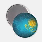 Kazachstan Vlag Vuurwerk Magneet (Voorkant / Achterkant)