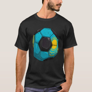Kazachstan Voetbal Kazachen Vlag Jongens Heren Kin T-shirt