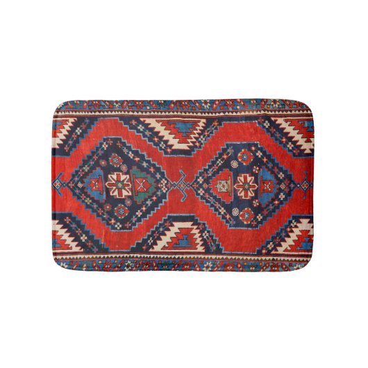 Kazak Shape Dark Red  Badmat (Voorkant)