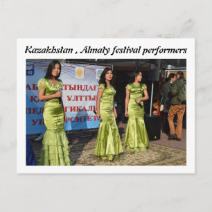 KAZAKHSTAN ALMATY FERSTIVAL DANCERS BRIEFKAART