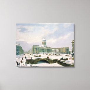 Kazan Cathedraal, Sint-Petersburg Canvas Afdruk
