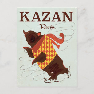 Kazan Russia beer vintage travelage-poster Briefkaart