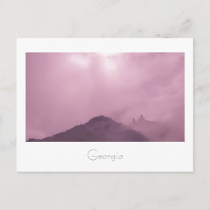 Kazbegi Georgia Gergeti Church Mountain Landscape Briefkaart