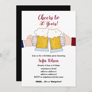 kazen, bier, verjaardagsfeestdag kaart