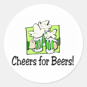 kazen voor bier - pleisterdag ronde sticker