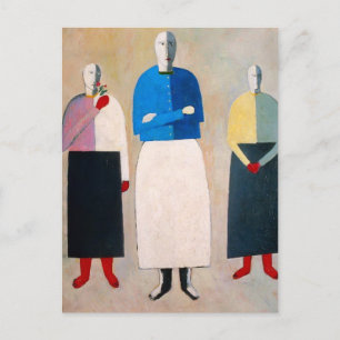 Kazimir Malevich - Drie meisjes Briefkaart