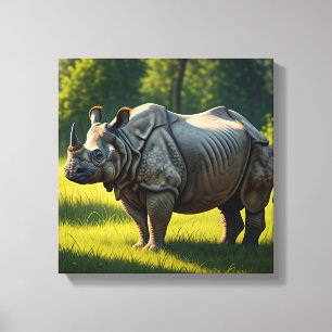 Kaziranga Nationaal Park Assam India Reizen Canvas Afdruk