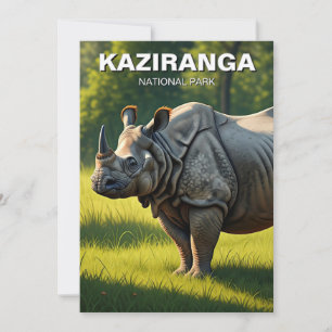 Kaziranga Nationaal Park Assam India Reizen Feestdagenkaart