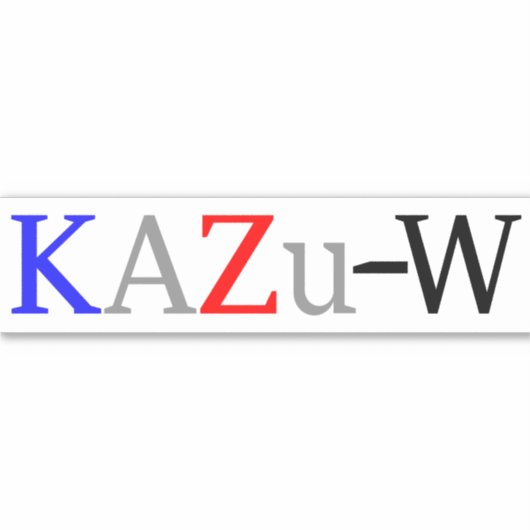 KAZu-W Sticker (Voorkant)
