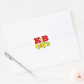 KB Speelgoed Standaard Logo Ronde Vinyl Sticker (Envelop)