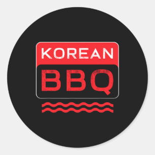 KBBQ Koreaanse BBQ Lover Aziatische Chef Barbecue Ronde Sticker