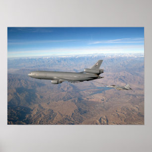 KC-10 Extender en FA 18 Hornet Poster