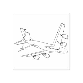 Kc-135 lijn tekening boom beneden drie kwart Uitzi Rubberstempel