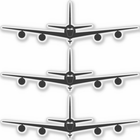 KC-135 voorzijde Uitzicht silhouet Sticker (Voorkant)