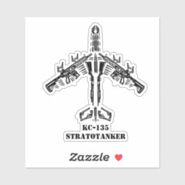 KC-135 vuurwapensilhouet Sticker