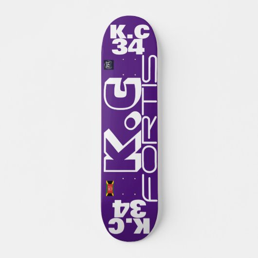 KC 34 OFFICIEL 7 3/4" Skateboard Deck (Devant)