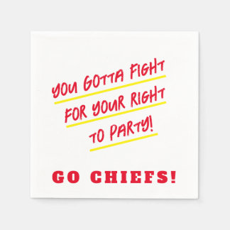 KC Chiefs Cocktail Napkins Servet