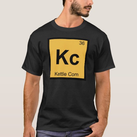Kc - Kettle Corn Chemistry Periodic Table Symbol T-shirt (Voorkant)