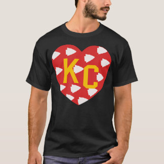KC Redyellow KC Heart Love Letters Cool Kansas Cit T-shirt
