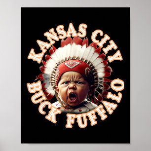 KC Tailgate Kansas City BBQ Buck Fuffalo Barbecue Poster