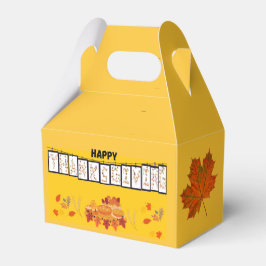 KC Thanksgiving gunstbox - geel Bedankdoosjes