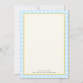 Kclothesline babyjongensdouche gepersonaliseerd kaart (Achterkant)