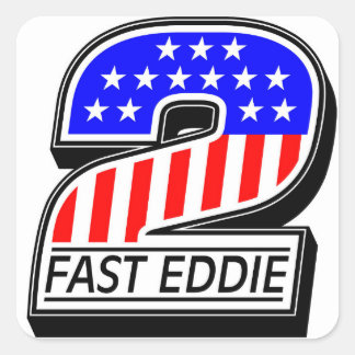 KCUSTOM 2 Fast Eddie Alle Amerikaanse Decal Vierkante Sticker