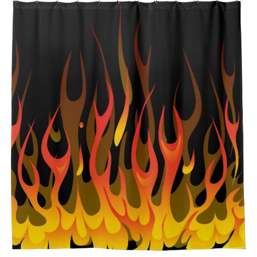 KCustom Flames Douchegordijn (Voorkant)