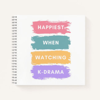 Kdrama Colorful Minimal Typography Korean Drama No Notitieboek